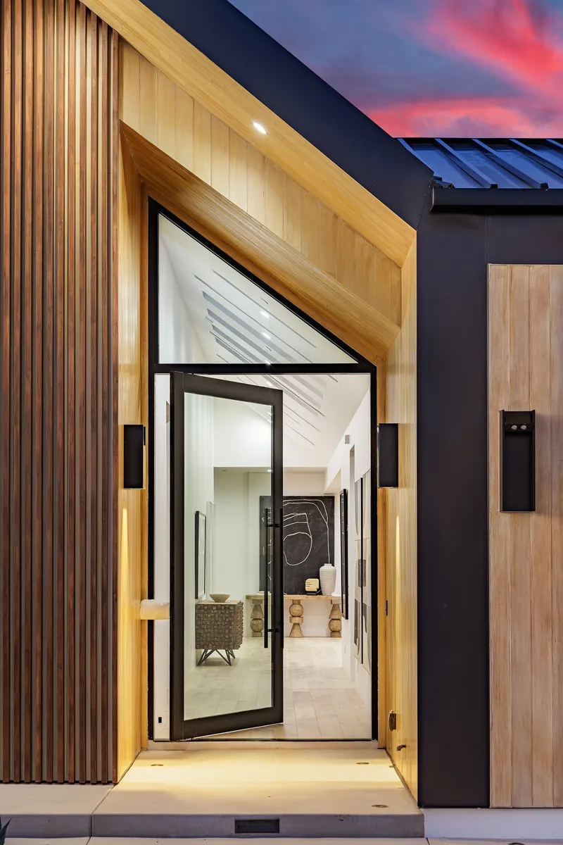 Entry at dusk — New Build, Costa Mesa real estate photography