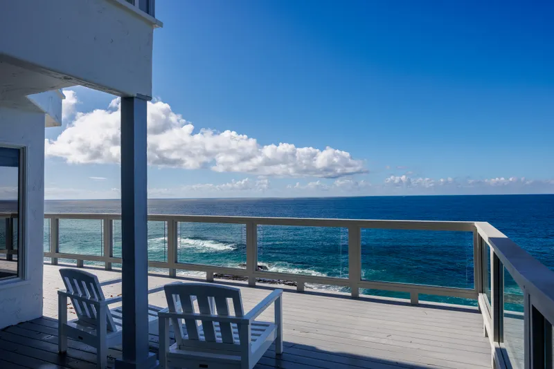 Deck view down to the Mermaid Pool — Laguna Beach real estate photography
